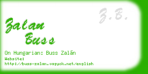 zalan buss business card